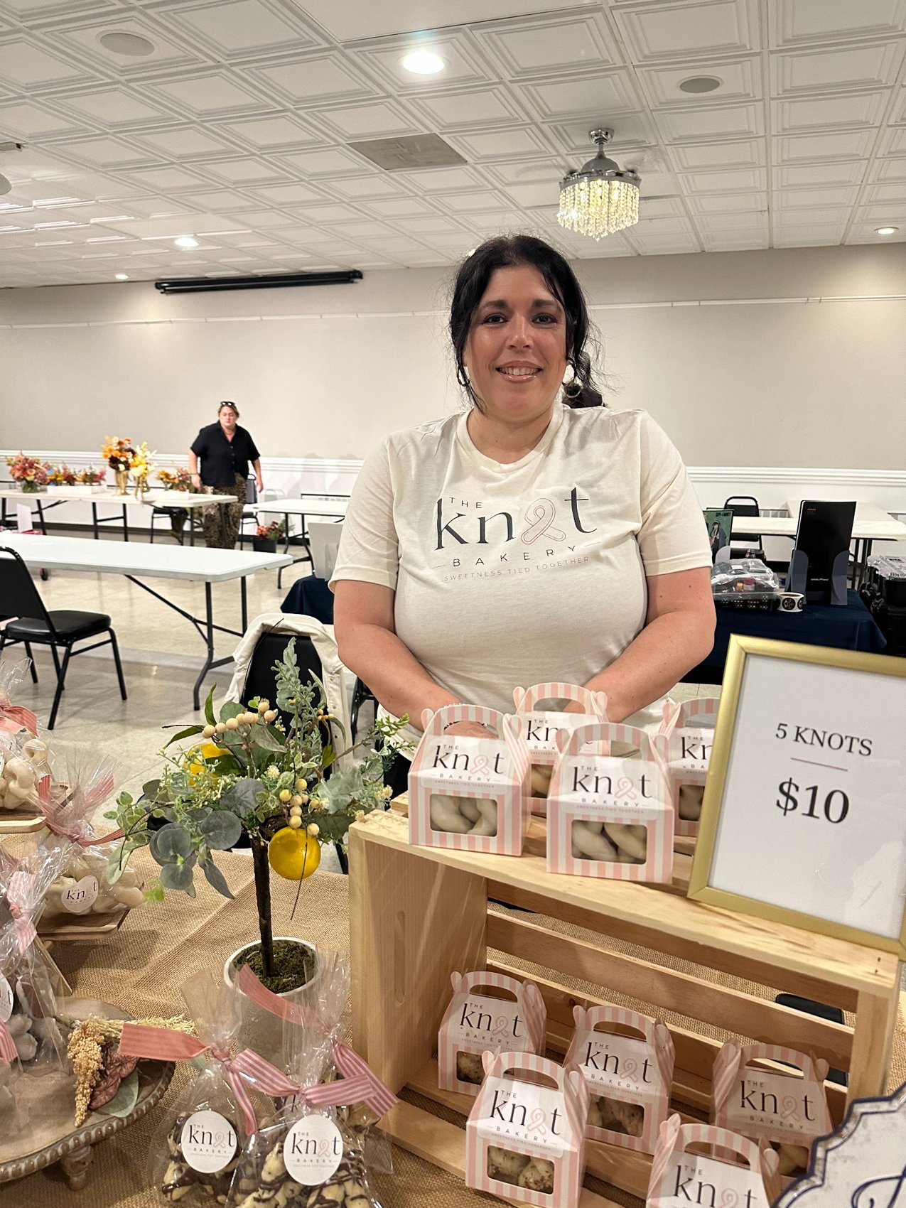 Gia at The Knot Bakery market table