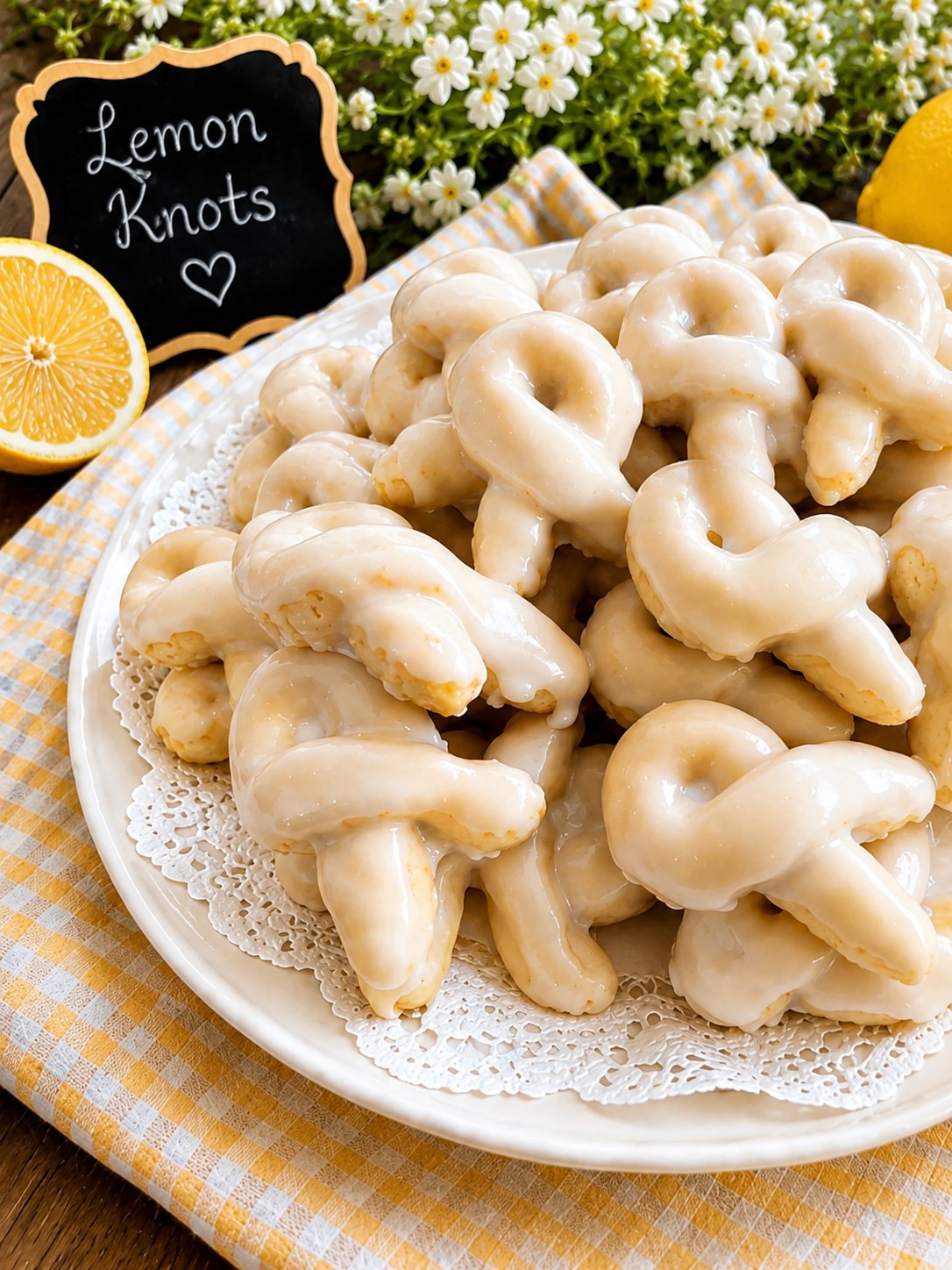 Lemon Knots styled with fresh lemons
